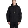 Stone Island Puffer In Black Polyamide