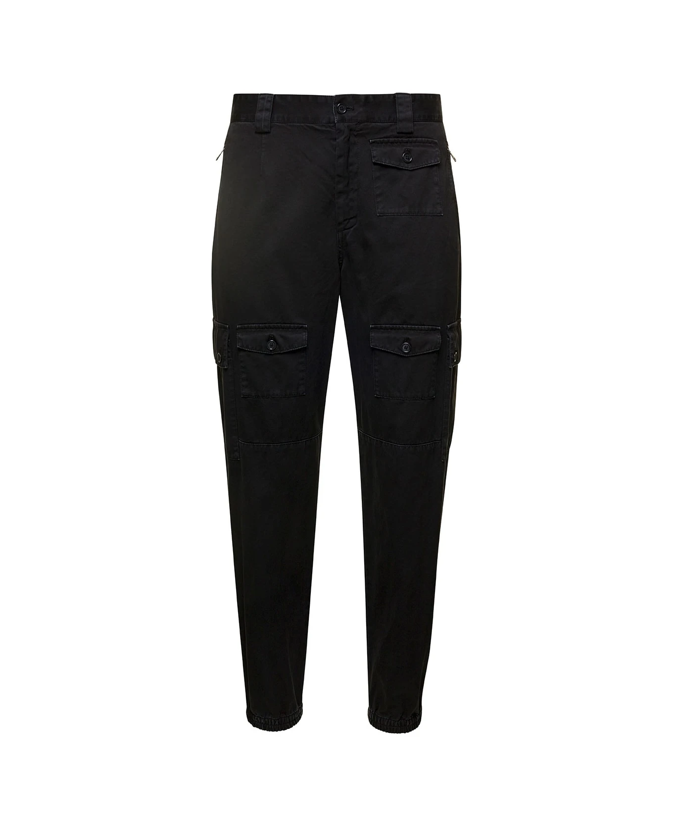 Black Cargo Pants With Multi-pockets In Cotton Man Dolce & Gabbana Black Cargo Pants With Multi-pockets In Cotton Man -Italist Clothing Sale 03c8c866f3aeaa4518d82bdabeec51a2