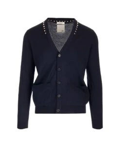 Valentino Garavani Blue "rockstud" Cardigan