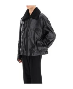 Dolce & Gabbana Leather-and-fur Biker Jacket -Italist Clothing Sale 06a73ee3b5ea4b0034fbc411f60b7362
