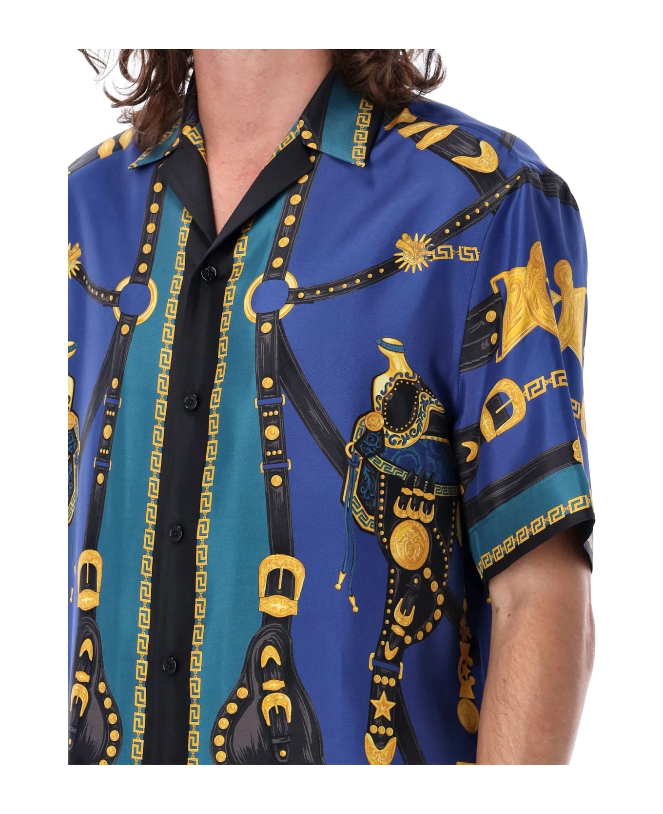 Medusa Saddle Silk Shirt Versace Medusa Saddle Silk Shirt -Italist Clothing Sale 09769469bf2469133169ae7d818207ae