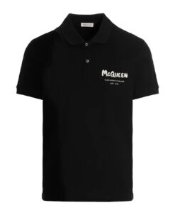 Alexander McQueen 'graffiti' Polo Shirt