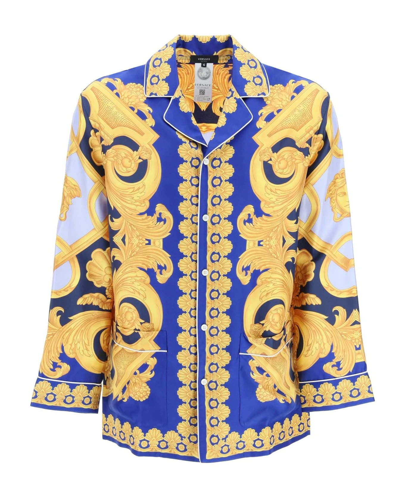 'barocco 660' Silk Pajama Shirt Versace 'barocco 660' Silk Pajama Shirt -Italist Clothing Sale 10156119fe4e18659a4503ace2a9d826