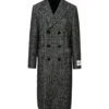 Dolce & Gabbana Two-tone Wool Blend Coat