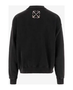 Off-White Sweatshirt With Painted Print And Logo 3 Off-White Sweatshirt With Painted Print And Logo -Italist Clothing Sale 17499b91c8d4ab39c82eac83983b5557