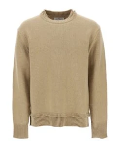 Maison Margiela Crew Neck Sweater With Elbow Patches