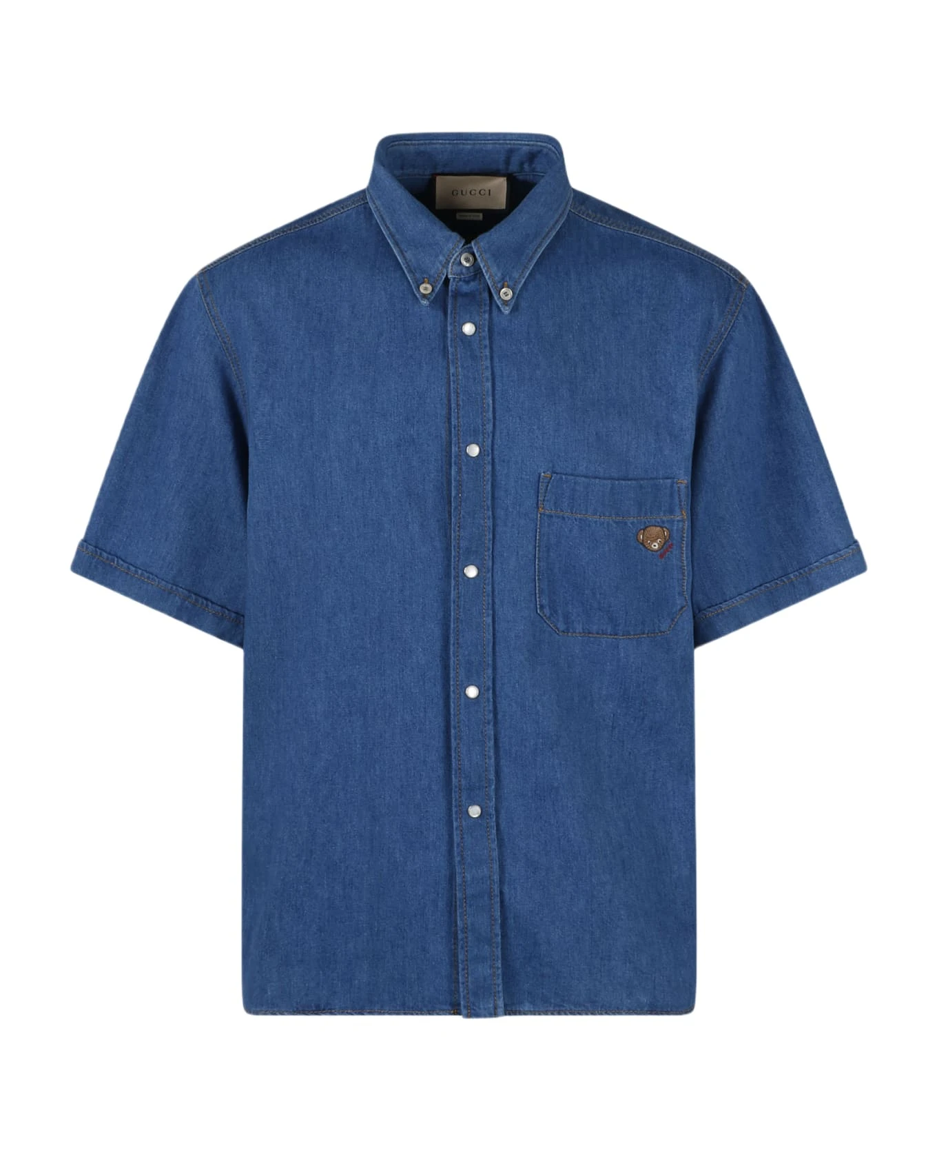Bear Embroidery Denim Shirt Gucci Bear Embroidery Denim Shirt -Italist Clothing Sale 1847aa5e0270a03888ff7a6cffc1d456