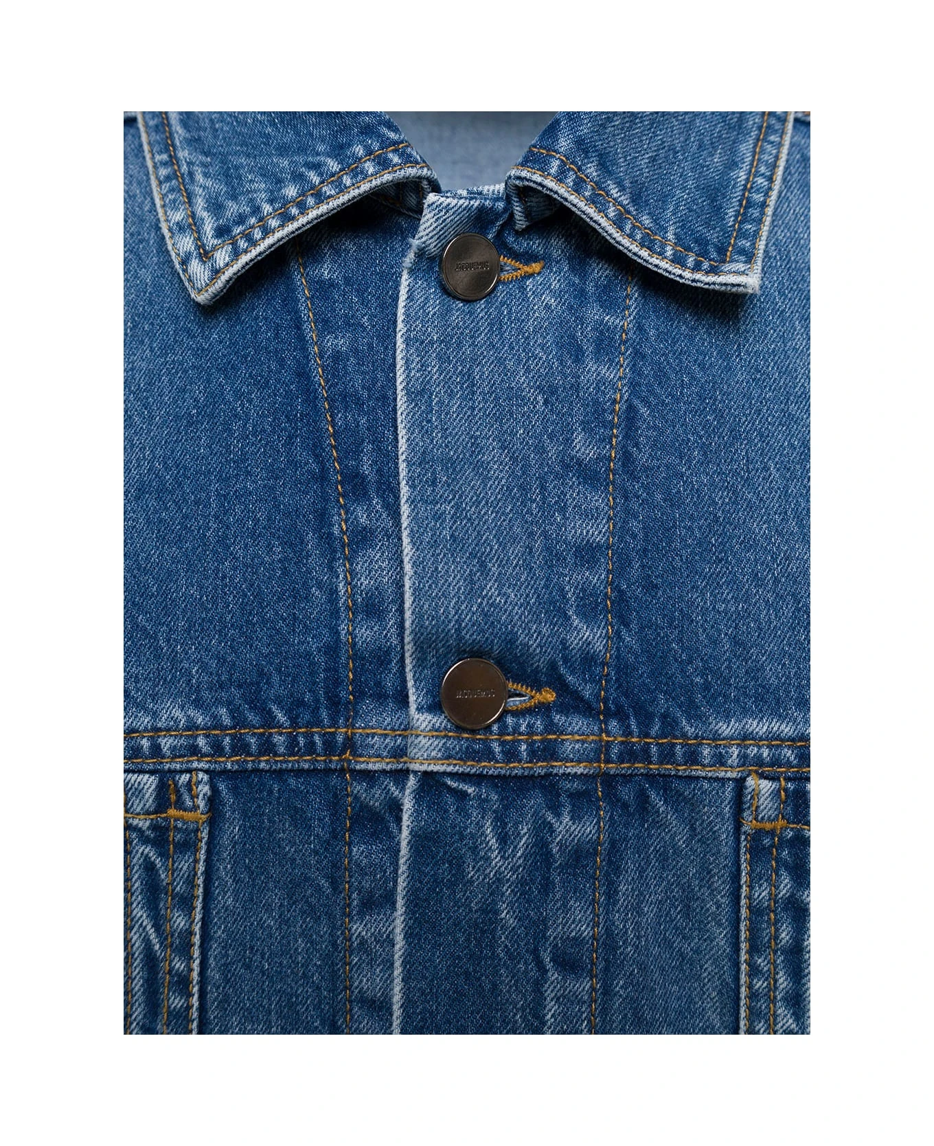 'la Veste De-nimes' Light Blue Jacket With Logo Patch In Cotton Denim Man Jacquemus 'la Veste De-nimes' Light Blue Jacket With Logo Patch In Cotton Denim Man -Italist Clothing Sale 1873eceee2ba31560c8fee062330c4f0