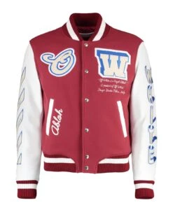 Off-White Varsity Wool-blend Bomber Jacket