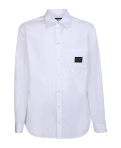 Dolce & Gabbana Logo-plaque Long-sleeved Shirt