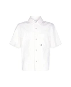 Amiri White "burnout" Bowling Shirt