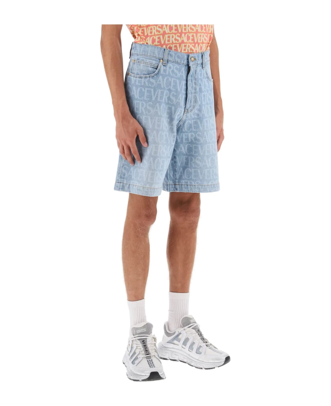 Allover Versace Denim Shorts Allover Versace Denim Shorts -Italist Clothing Sale 1db599e7153d97b7f53f513dbb0d657a