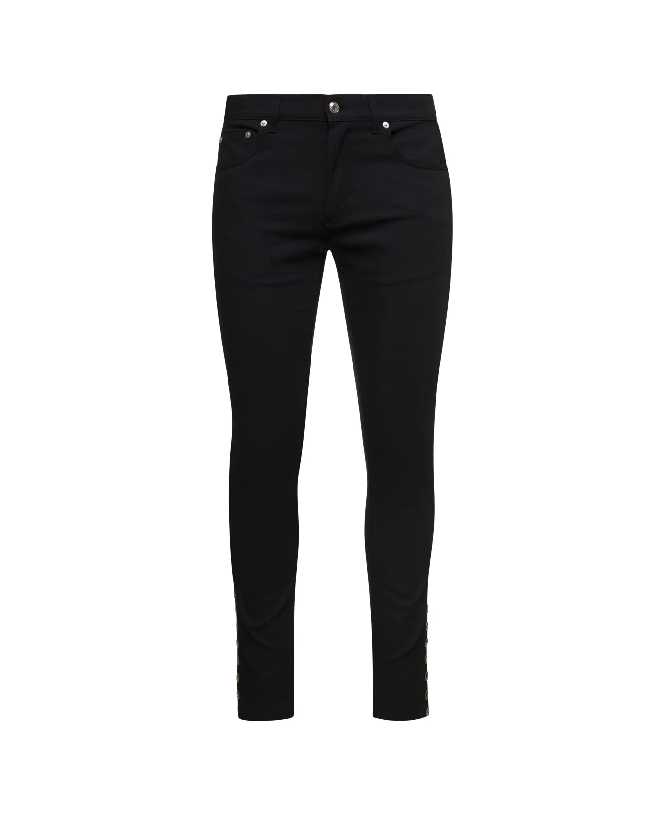 Black Skinny Jeans With Eyelet Detailing In Cotton Denim Man Alexander Mcqueen Black Skinny Jeans With Eyelet Detailing In Cotton Denim Man Alexander Mcqueen -Italist Clothing Sale 233c4fb93d7f06f1320ed92066bf9bc3