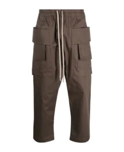 Dust Brown Cotton Trousers