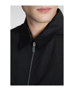 Zipfront Jkt Casual Jacket In Black Cotton -Italist Clothing Sale 364c72f399c4ade0c4ac516a8aa9373e