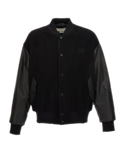 Alexander McQueen Logo Embroidery Bomber Jacket