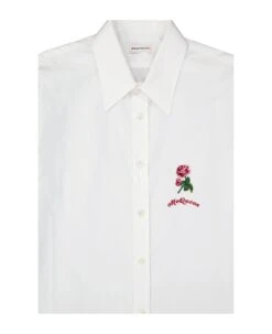 Alexander McQueen Flower Detail Cotton Shirt -Italist Clothing Sale 3bffadfa1c5cf7ba8f70baec08055fba