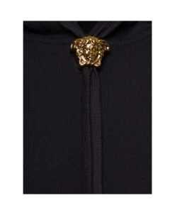 Versace Black Hoodie With Medua Drawstring In Cotton Man -Italist Clothing Sale 406bef5220f70aac9fac4a06ae719c33