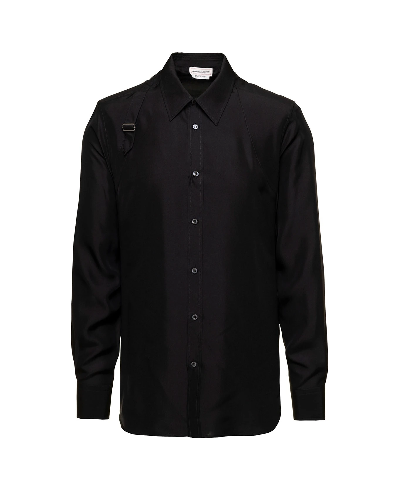 Black Long Sleeved Shirt With Harness Detail In Silk Man Alexander McQueen Black Long Sleeved Shirt With Harness Detail In Silk Man -Italist Clothing Sale 41d1e32392d8ff362c16442056859e3d