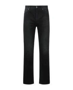 Balenciaga Black Faded Denim Slim Pants