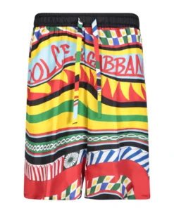 Dolce & Gabbana Multicolor Silk Shorts