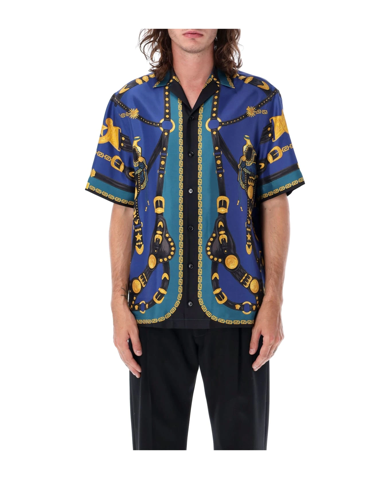 Medusa Saddle Silk Shirt Versace Medusa Saddle Silk Shirt -Italist Clothing Sale 459375e35ee8d8a4b44fc4a7491283c0