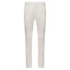 Dolce & Gabbana White Slim Pants With Covered Button In Wool And Silk Blend Man