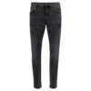 Dolce & Gabbana Grey Five-pockets Slim Jeans With Logo Plaque In Stretch Cotton Denim Man
