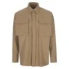 Alexander McQueen Military Pocket Overshirt In Beige