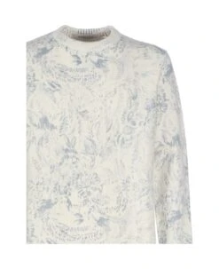 Golden Goose Crew-neck Sweater With All-over Toile De Jouy Motif -Italist Clothing Sale 4c19b789d6a554ea2bc115fbdde95b0f