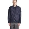 Stone Island Casual Jacket In Blue Polyamide