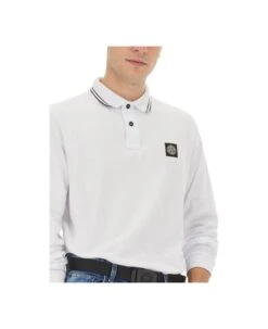 Stone Island Logo Patch Ribbed Polo Shirt -Italist Clothing Sale 5149771bfe2fc785195f67ebf7e7bd9a