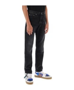 Off-White Regular Fit Jeans With Vintage Wash -Italist Clothing Sale 586d4b2168c4c363ab7e4719d26bcaa7