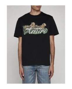 Amiri Cheetah Logo Cotton T-shirt 4 Amiri Cheetah Logo Cotton T-shirt -Italist Clothing Sale 58fa0e249e658f24444f1b698bf986f9