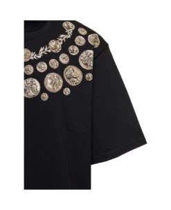 Dolce & Gabbana Black Oversized T-shirt With 'monete' Print Detail In Cotton Man 4 Dolce & Gabbana Black Oversized T-shirt With 'monete' Print Detail In Cotton Man -Italist Clothing Sale 5e1104f667cc226a362a2e61dd817183