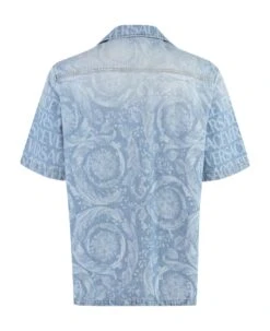 Versace Logo Detail Denim Shirt -Italist Clothing Sale 62309e1ccb5dc58c3161ac2633b7a5e2