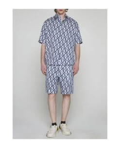 FENDI Ff Print Linen Shorts -Italist Clothing Sale 6404190cf533389bdb5078d99e22f034