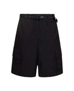 Off-White Off White Man's Indust Cargo Bermuda Shorts With Belt