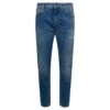 Dolce & Gabbana Light Blue Five-pockets Slim Jeans With Logo Plaque In Stretch Cotton Denim Man