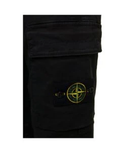 Stone Island Black Cargo Pants With Logo Patch In Stretch Cotton Man 4 Stone Island Black Cargo Pants With Logo Patch In Stretch Cotton Man -Italist Clothing Sale 66defba621cedcd9a720c9e54c2d315d