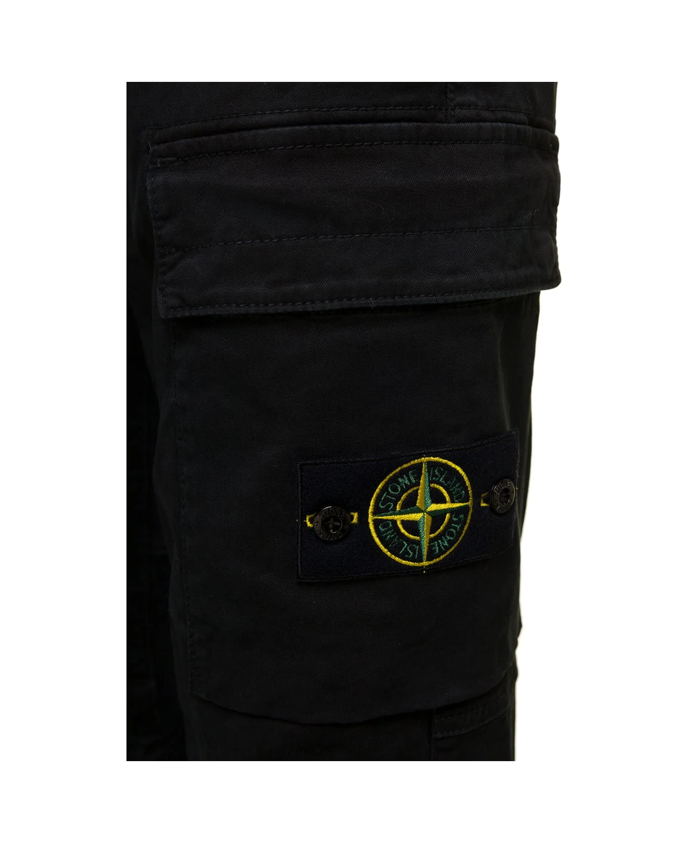 Black Cargo Pants With Logo Patch In Stretch Cotton Man Stone Island Black Cargo Pants With Logo Patch In Stretch Cotton Man -Italist Clothing Sale 66defba621cedcd9a720c9e54c2d315d