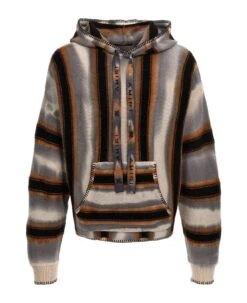 Amiri 'baja Stripe' Hooded Sweater