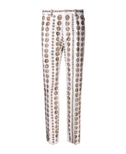 Dolce & Gabbana Coins Print Stretch Drill Trousers