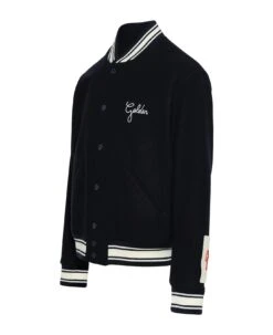 Golden Goose Bomber Jacket In Blue Virgin Wool -Italist Clothing Sale 696448506ab904d1254eb213989f4952