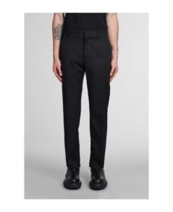 Off-White Pants In Black Wool