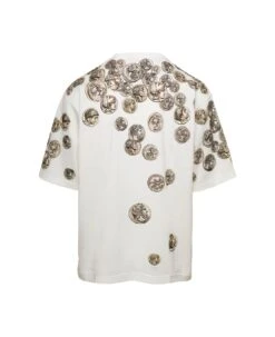 Dolce & Gabbana White Oversized T-shirt With All-over 'monete' Print In Cotton Man -Italist Clothing Sale 71ab7b012fbbc6b221fd507b6dc69f9e