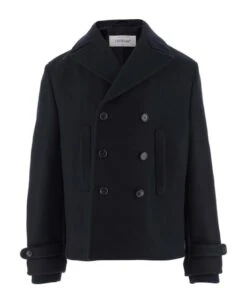Off-White Double-breasted Long-sleeved Peacoat