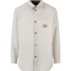 Valentino Vlogo Signature Patch Wool Gabardine Shirt Jacket