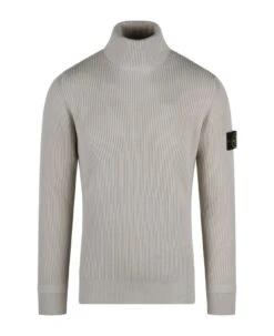 Stone Island Ribbed Turtleneck Sweater