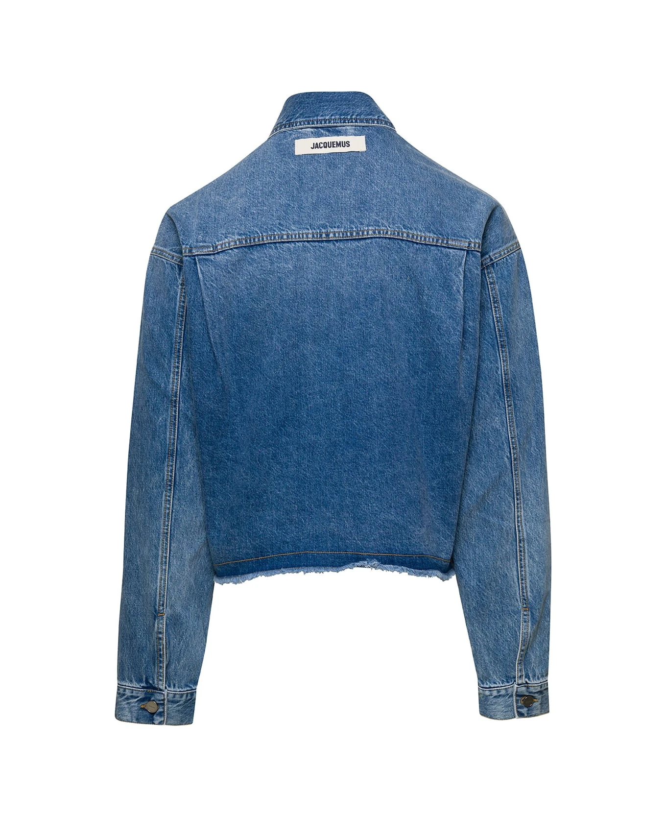 'la Veste De-nimes' Light Blue Jacket With Logo Patch In Cotton Denim Man Jacquemus 'la Veste De-nimes' Light Blue Jacket With Logo Patch In Cotton Denim Man -Italist Clothing Sale 79bfacab1fe990758917ddcdbdbec445